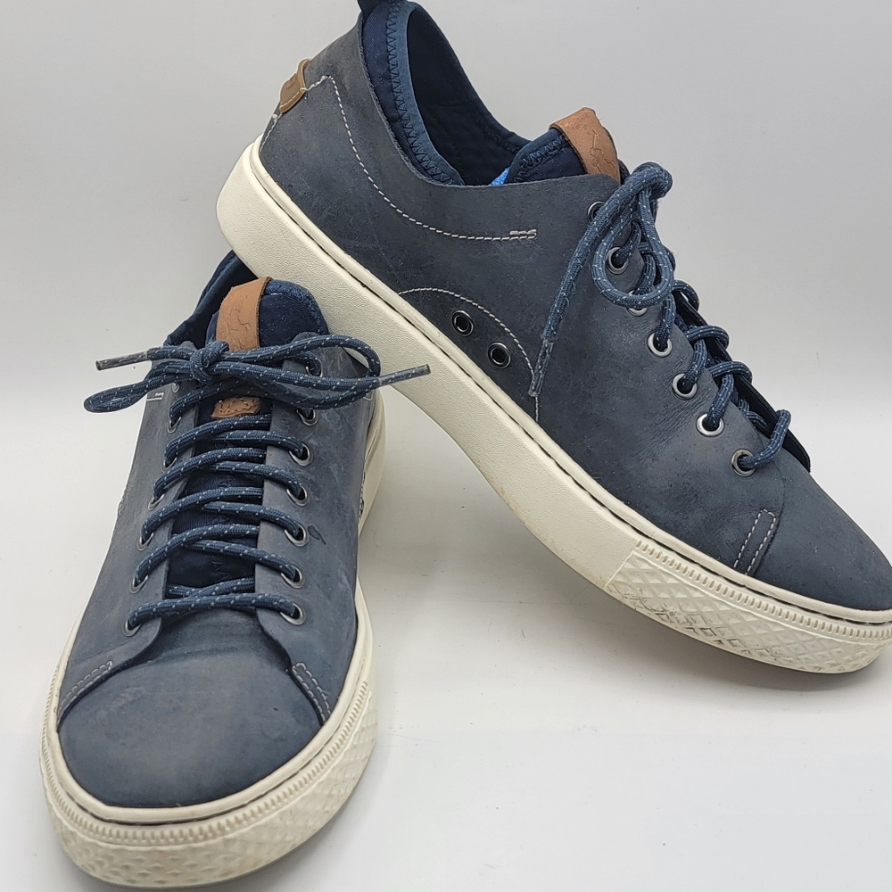 Polo Ralph Lauren Dunovin Leather Sneakers in Blue. Size 11.5 #1674